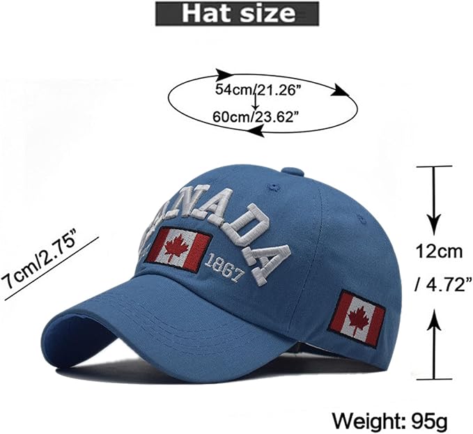 Blue Color : Canada Flag Cap for Men & Women