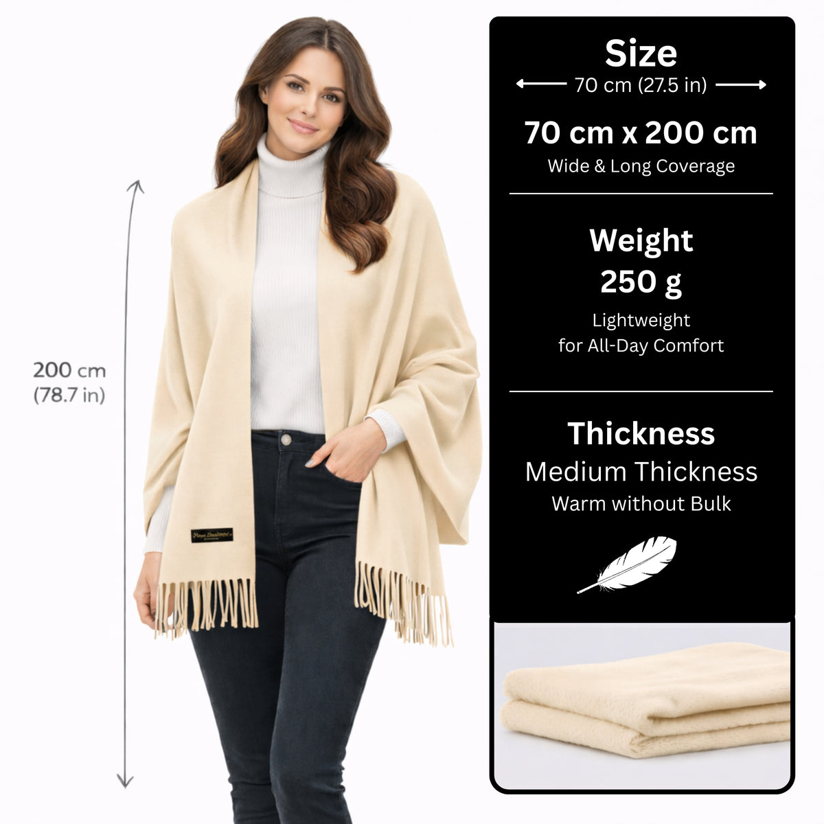 Beige Color : Cashmere Scarf Solid