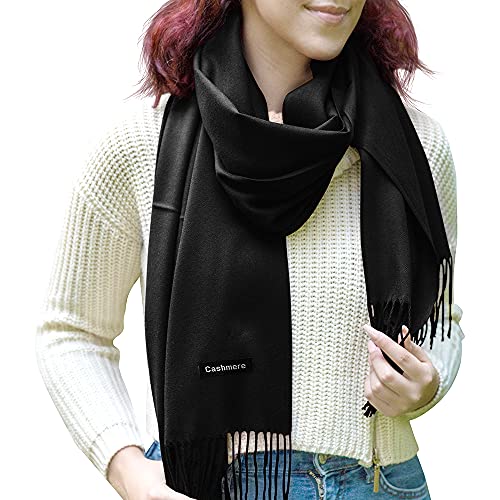 Black Color : Cashmere Scarf Solid