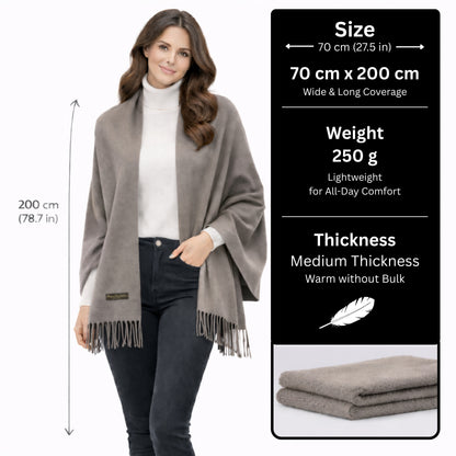 Gray Color : Cashmere Scarf Solid