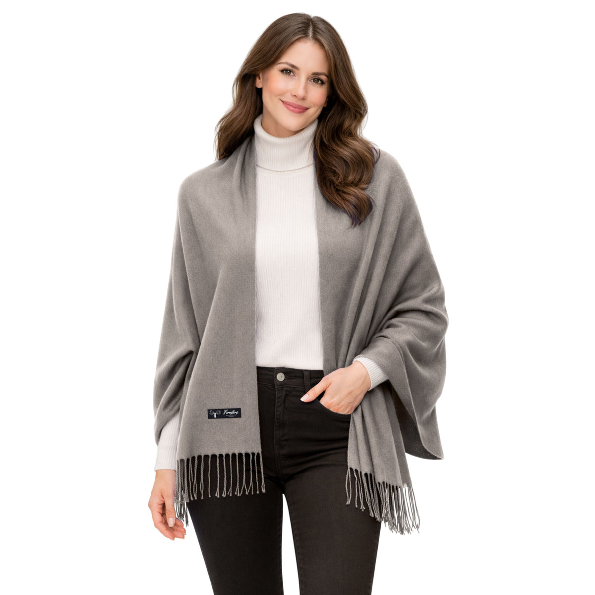Gray Color : Cashmere Scarf Solid