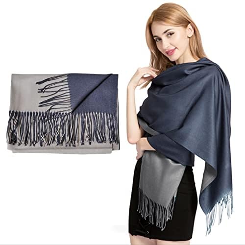 Beige & Black : Cashmere Scarf Reversible