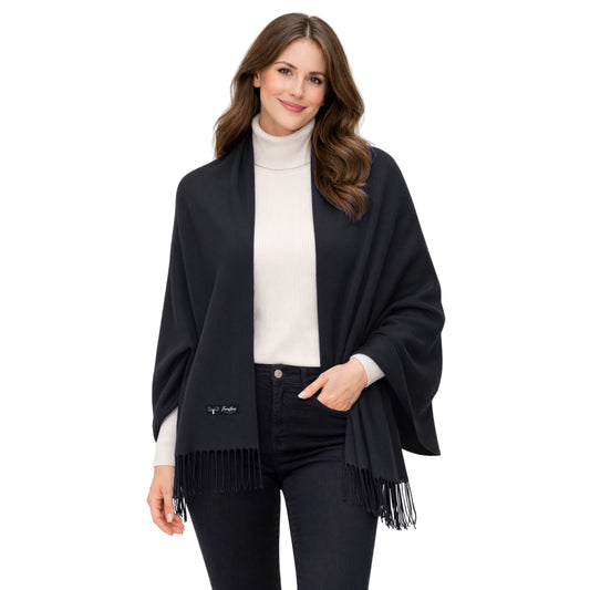 Black Color : Cashmere Scarf Solid