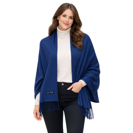 Dark Blue Color : Cashmere Scarf Solid