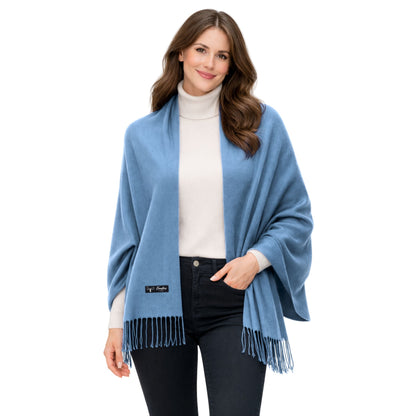 Light Blue Color : Cashmere Scarf Solid
