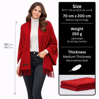 Maroon Color : Cashmere Scarf Solid