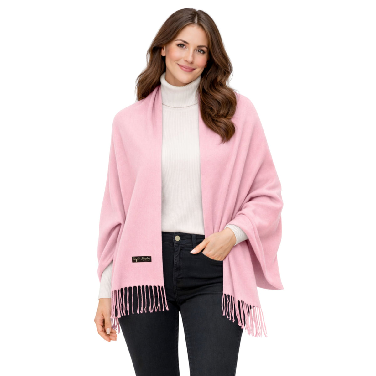 Pink Color : Cashmere Scarf Solid