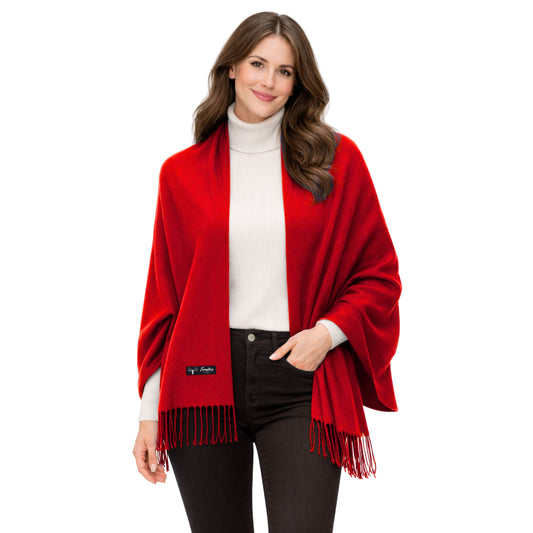 Red Color : Cashmere Scarf Solid